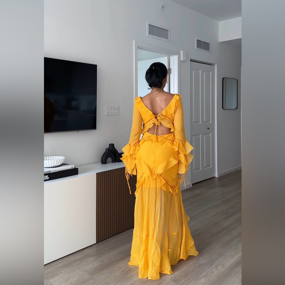Yellow Ruffle Dress